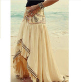 2019 style bohemian beach skirts printing split skirts New women's skirts boho sexy Floor-length skirts holiday long skirts